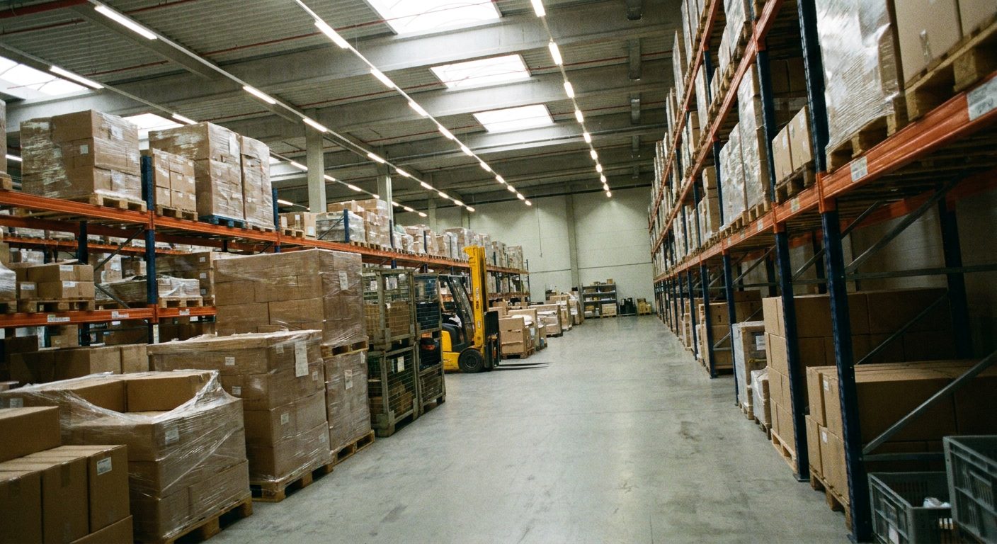 Logistics warehouse and palletized freight